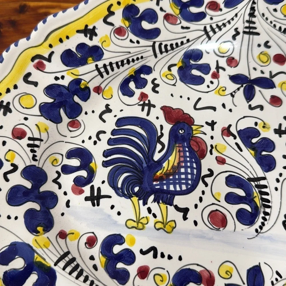 Deruta Galletto Blue Yellow 15